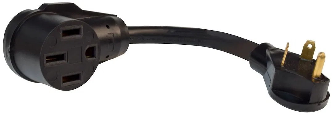 A10-3050FBK – VALTERRA LLC Power Cord Adapter, 30 Amp Male to 50 Amp Female Black 12 Inch Length Non Locking Not Wate...